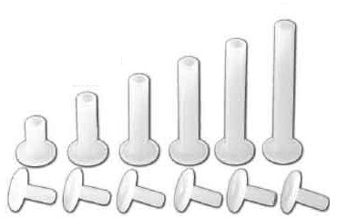 プッシュ鋲 (ポリエチレン製) 化粧組リベット